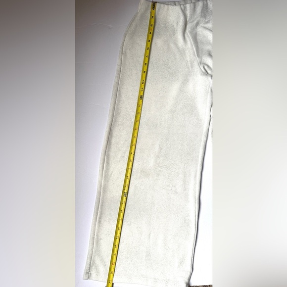 Zara Glitter Textured Wide-Leg pants Medium and sweater Larger Set White Women's - Picture 14 of 16